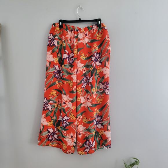 Sweet Pea For NY&Co By Stacy Frati Flora Wide Leg Flowy Pants L - Picture 2 of 9